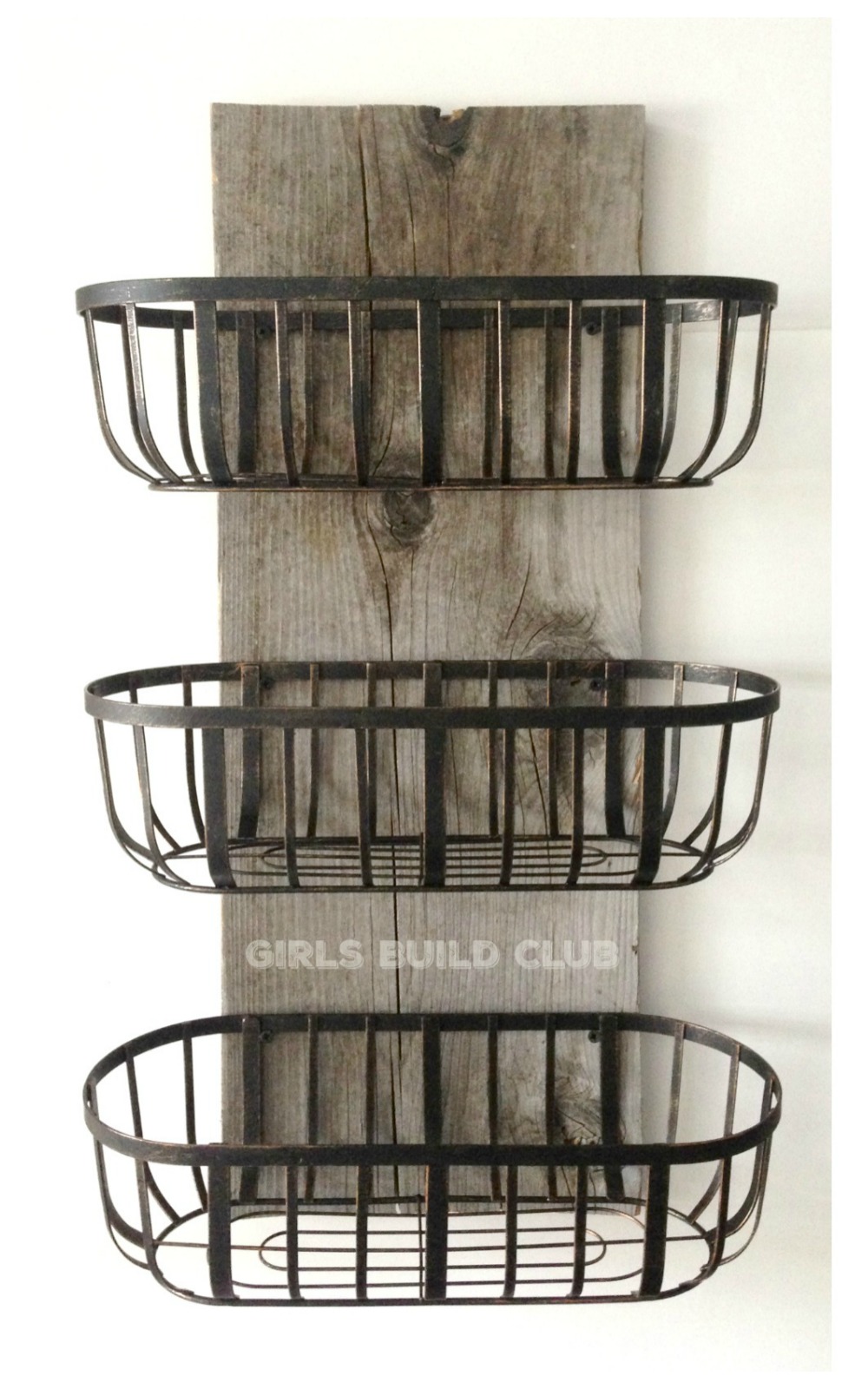 Wire Baskets Organizer DIY - Girls Build Club
