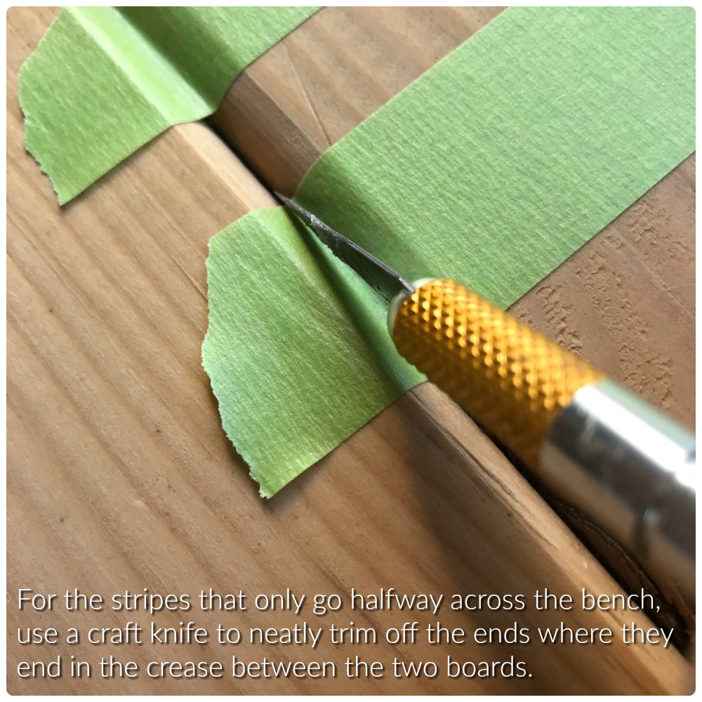 Trim off the edges of the tape with a craft knife.