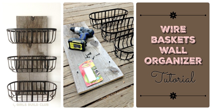 Rustic Wire Basket Organizer DIY