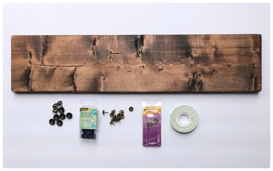 Supplies needed to make our own jewelry organizer