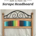 How to paint the serape headboard. Great southwestern boho diy project to add some color to your bedroom. >>painted furniture diy >>hand painted >>rustic pine >> distressed >> colorful furniture