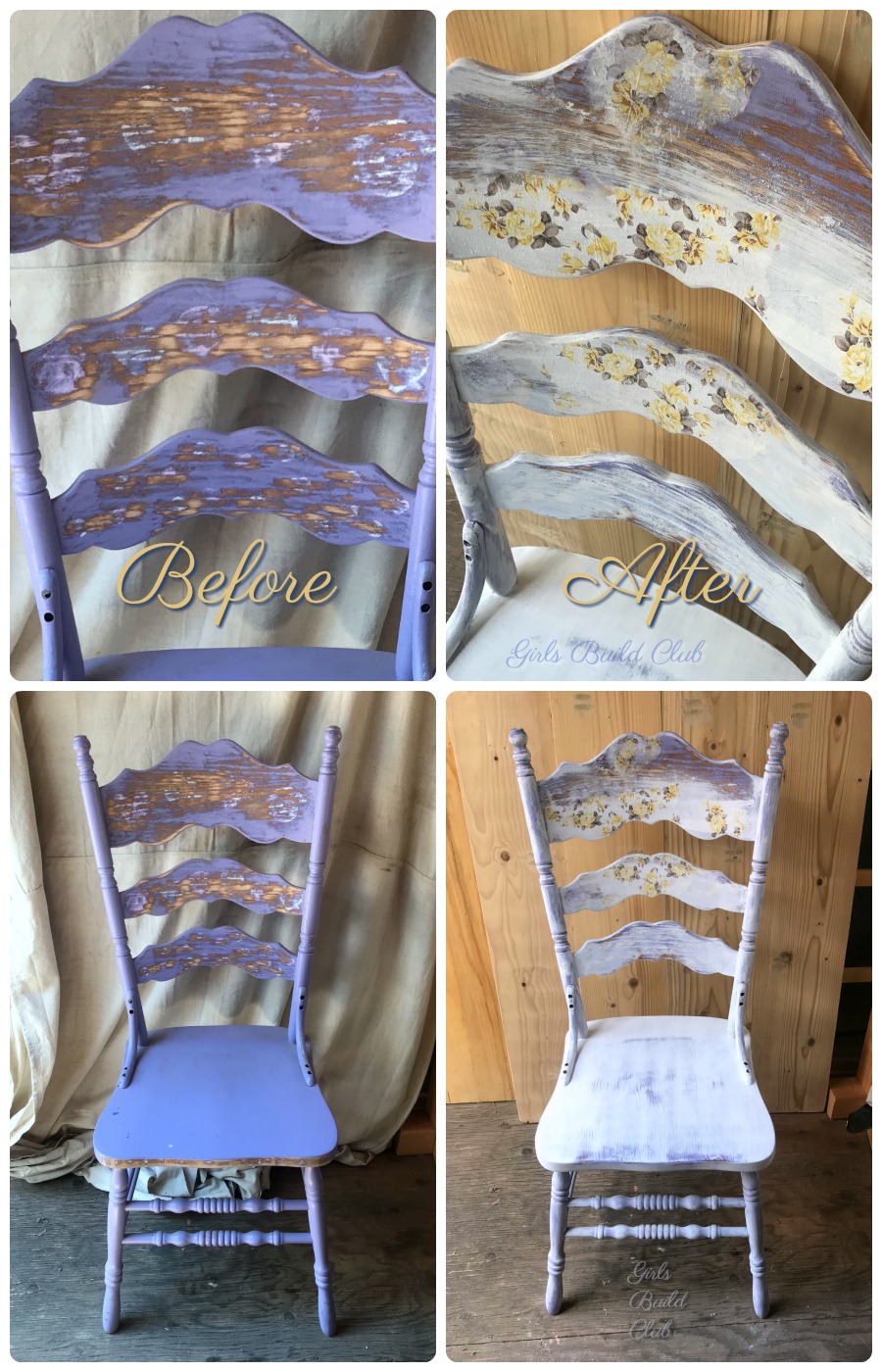 How to decoupage napkins on the shabby chic floral chair! #shabbychic #farmhouse #modpodge #paintedfurniture