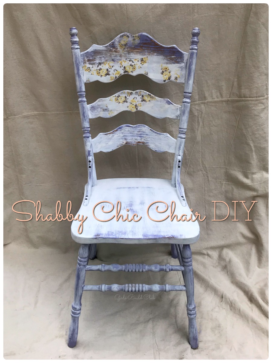 How to use paper napkins to decoupage a shabby chic floral chair. Made with mod podge, chippy paint, and an old chair! #shabbychic #diy #modpodge #farmhouse
