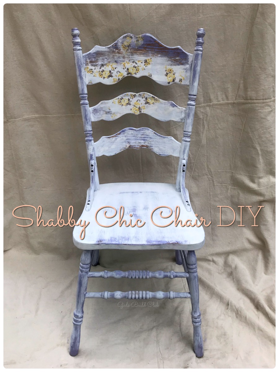 How to use paper napkins to decoupage a shabby chic floral chair. Made with mod podge, chippy paint, and an old chair! #shabbychic #diy #modpodge #farmhouse