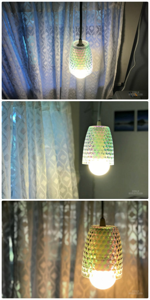 I love how this Walmart cup pendant light turned out!  Click through to see how I did it.