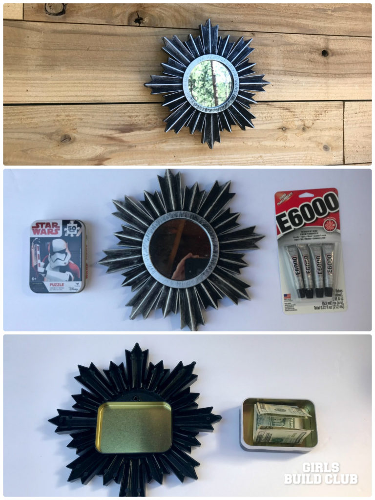 Got anything you need to hide in plain sight?  This secret stash mirror hides your valuables in plain sight and takes 15 minutes to make!