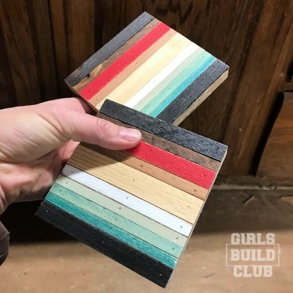 I just realized these mini wood mosaics are the perfect size for coasters! Learn how to make your own in this diy tutorial