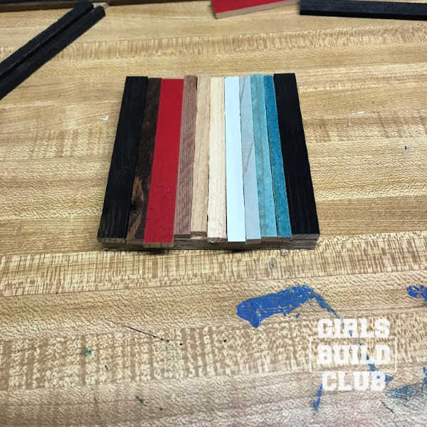 How to make your first simple wood mosaic! Only straight cuts, and we're starting small.  
