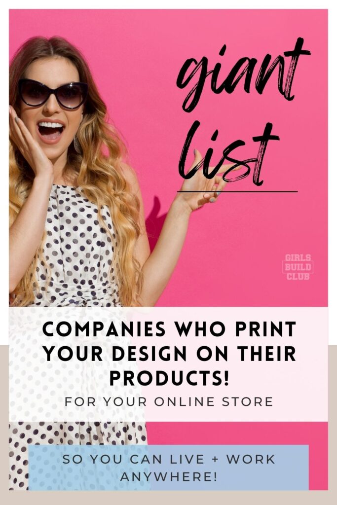 Giant list of companies who print your design on their product - print on demand!